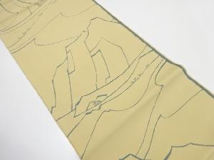 抽象岩山模様織り出し　袋帯